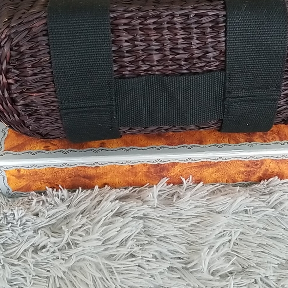 ZARA Mixed Media Straw Bag - Picture 7 of 9